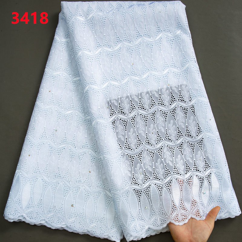 Swiss Voile Lace In Switzerland High Quality 5 Yards African Cotton Lace for Sewing Women Evening Party Dresses 3418