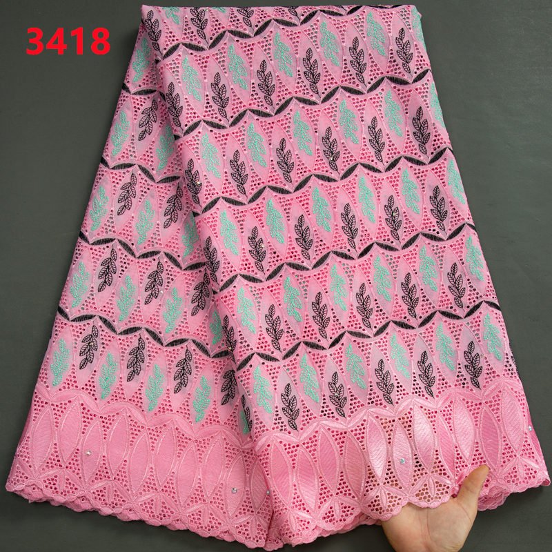 Swiss Voile Lace In Switzerland High Quality 5 Yards African Cotton Lace for Sewing Women Evening Party Dresses 3418