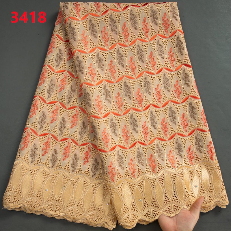 Swiss Voile Lace In Switzerland High Quality 5 Yards African Cotton Lace for Sewing Women Evening Party Dresses 3418