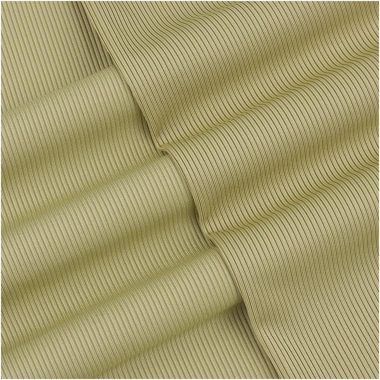 Knitted polyester high elastic ice fabric 250g ice silk ribbed summer cool drape wide-leg pants fabric in stock