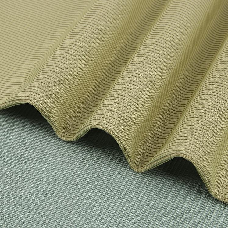 Knitted polyester high elastic ice fabric 250g ice silk ribbed summer cool drape wide-leg pants fabric in stock