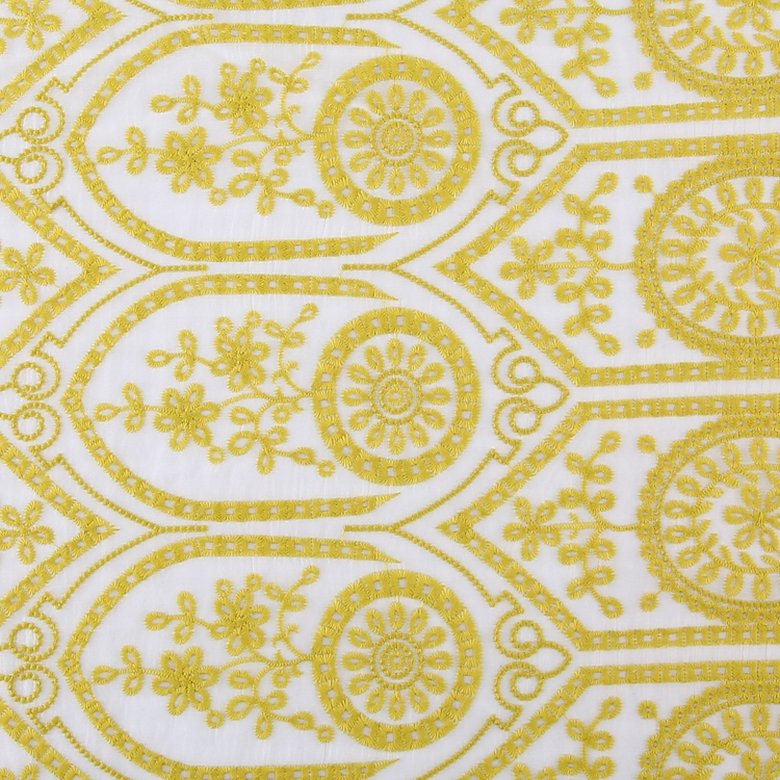 HA-12074D New style yellow embroidery guipure lace organza embroidered heavy georgette fabric