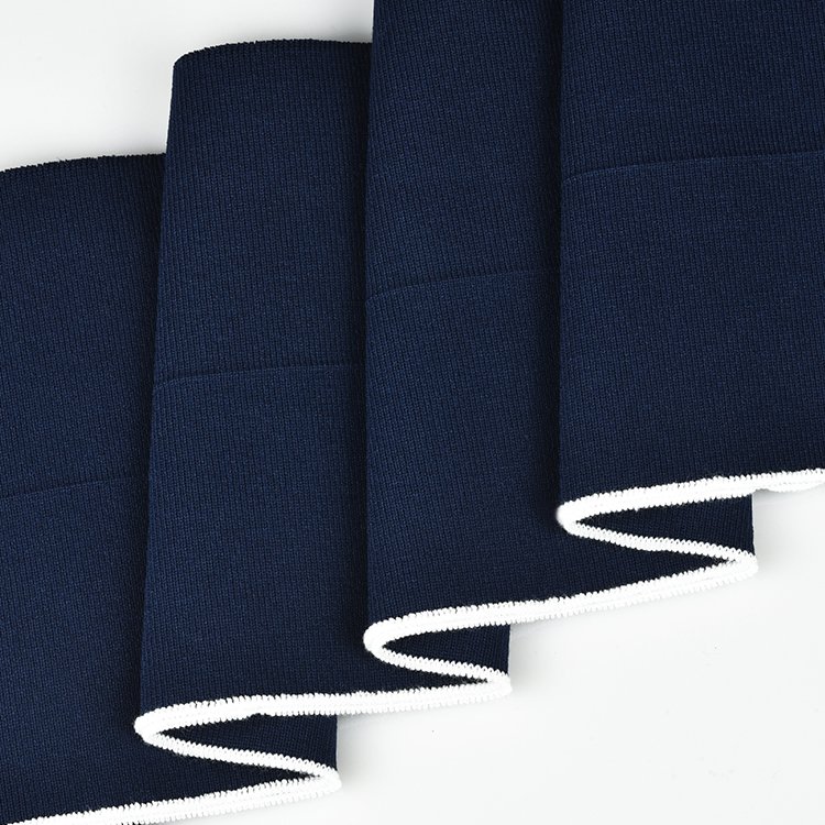 Polyester 1*1 solid color collar knitting rib fabric cuff hem