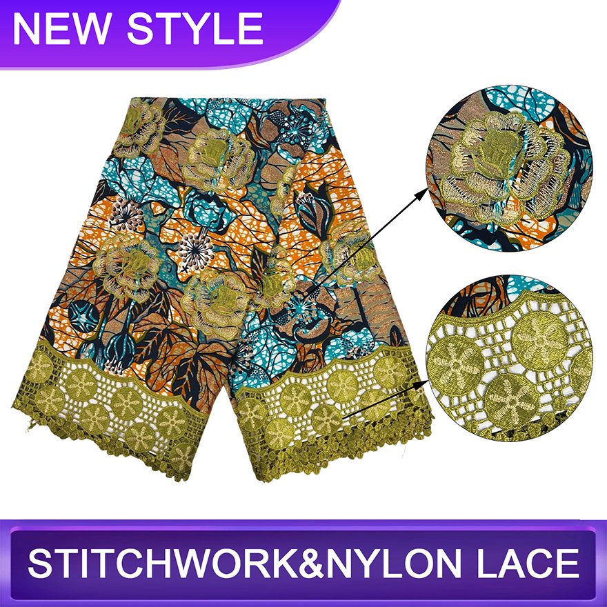 Dress Lace Embroidery African Fabric Lace Fabric for African Bridal Dress African Lace Embroidery Fabric for Woman Clothes