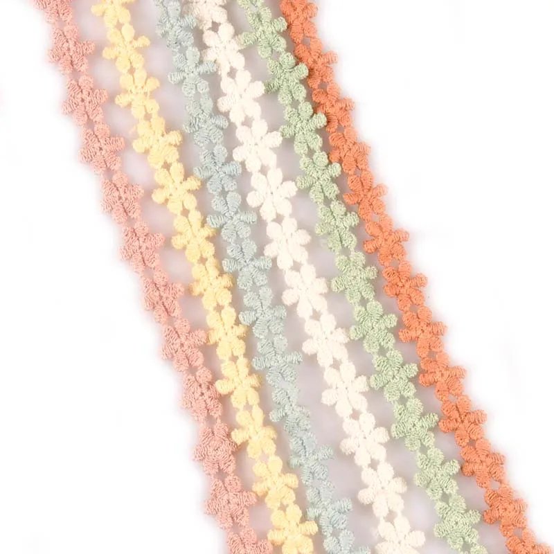 Flower Pattern Multicolor Lace Fabric Sewing Accessories Lace Trim Patchwork Ribbon Handmade DIY Garment Material