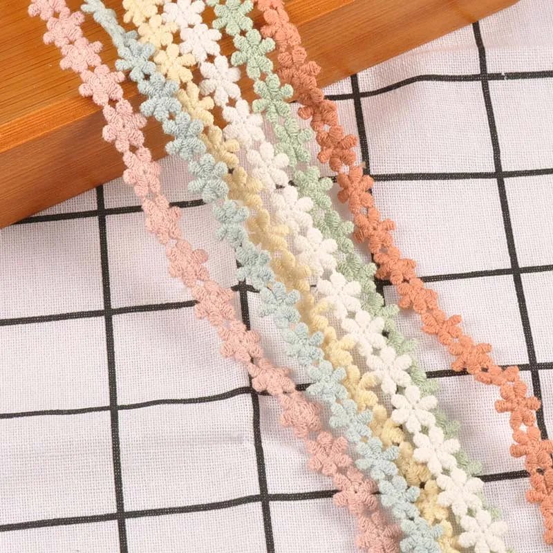 Flower Pattern Multicolor Lace Fabric Sewing Accessories Lace Trim Patchwork Ribbon Handmade DIY Garment Material