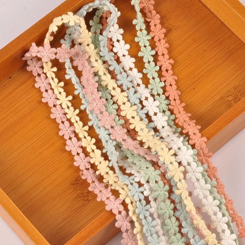 Flower Pattern Multicolor Lace Fabric Sewing Accessories Lace Trim Patchwork Ribbon Handmade DIY Garment Material