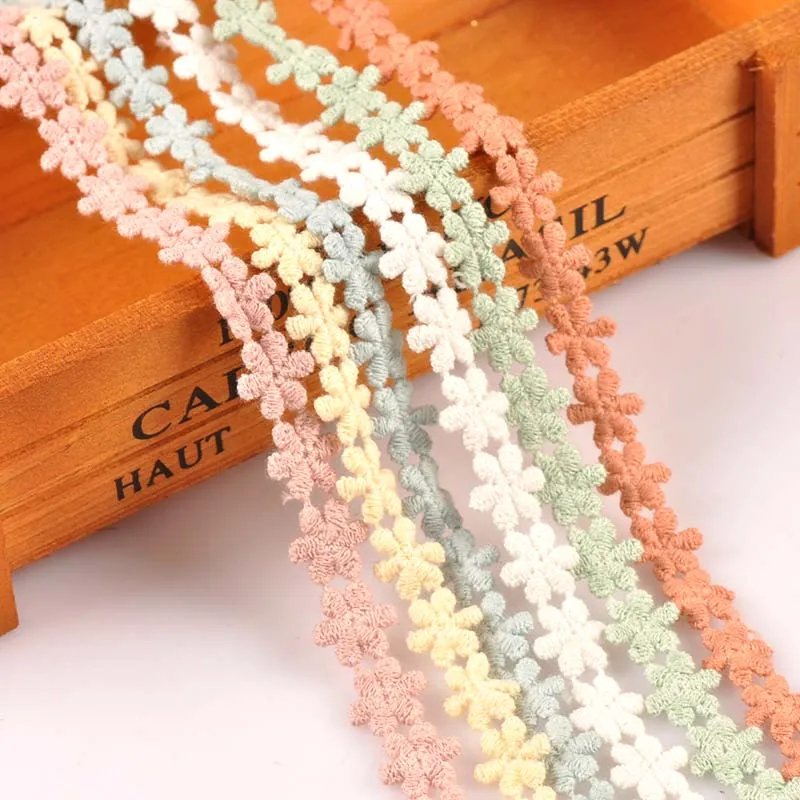 Flower Pattern Multicolor Lace Fabric Sewing Accessories Lace Trim Patchwork Ribbon Handmade DIY Garment Material