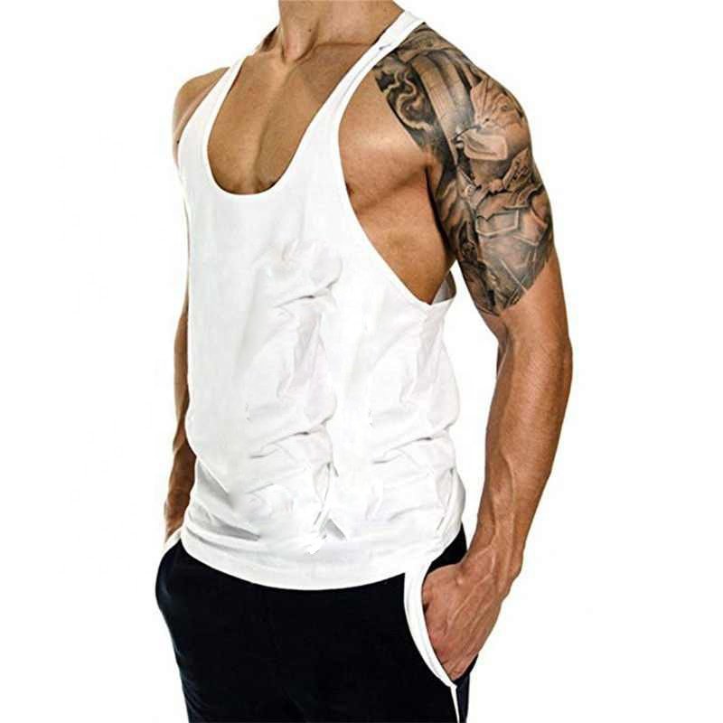 Custom Logo Breathable Quick Dry Sleeveless T Shirt Plus Size Muscle Fitness Gym Tank Top Men Sport Vest