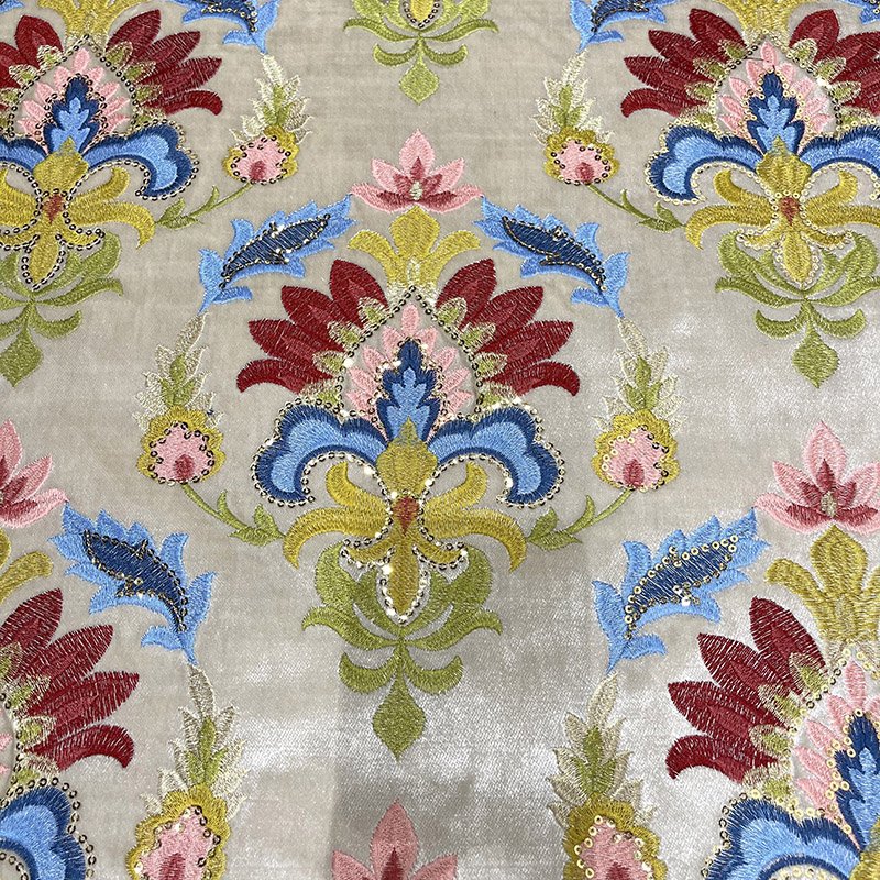 professional factory luxurious Moroccan style more designs for embroidered sofa velvet fabric