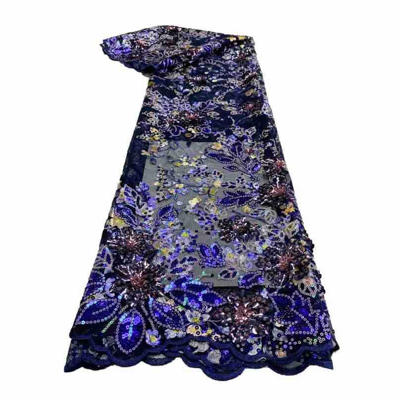 Good Quality French Mesh Net Lace Bridal Wedding Dress With Tessuto da ricamo di paillettes African Senegal Glitter Fabric