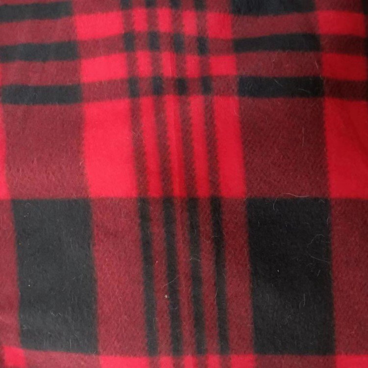 New Style Custom design printed knitted plaid brushed single sided anti pilling polar fleece fabric for Garment