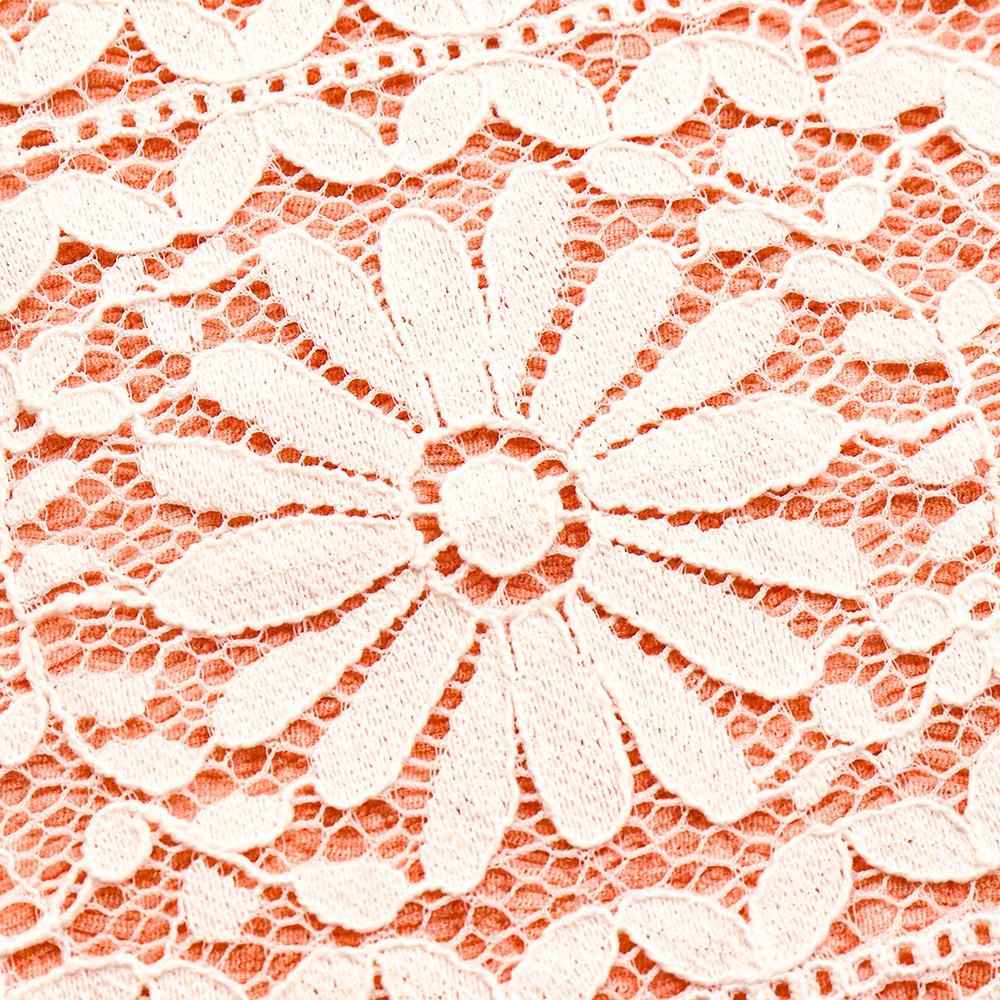 Fashion Floral Cotton Guipure Lace Fabric Pure White Lace Embroidery Fabric For Women Dress