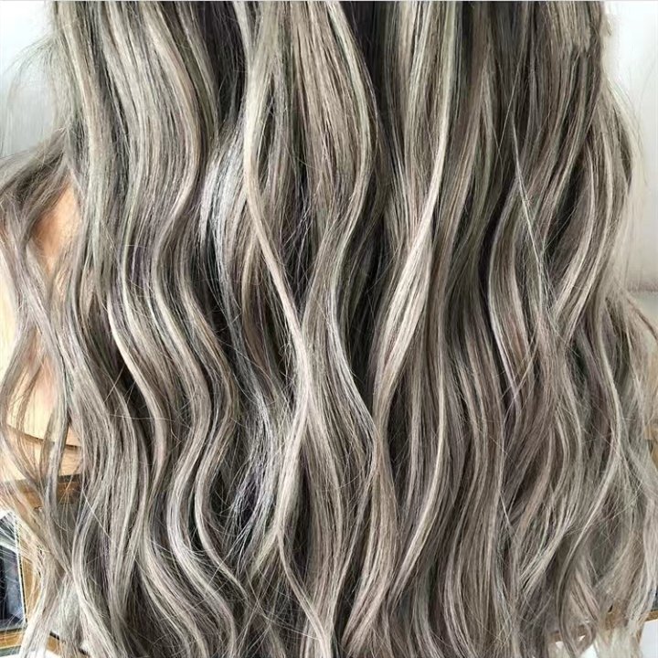 New Women Lace Top Wig Ombre Gray Blonde Color Loose Wave Double Drawn Kosher Human Hair Transparent HD 13x6 Lace Front Wigs