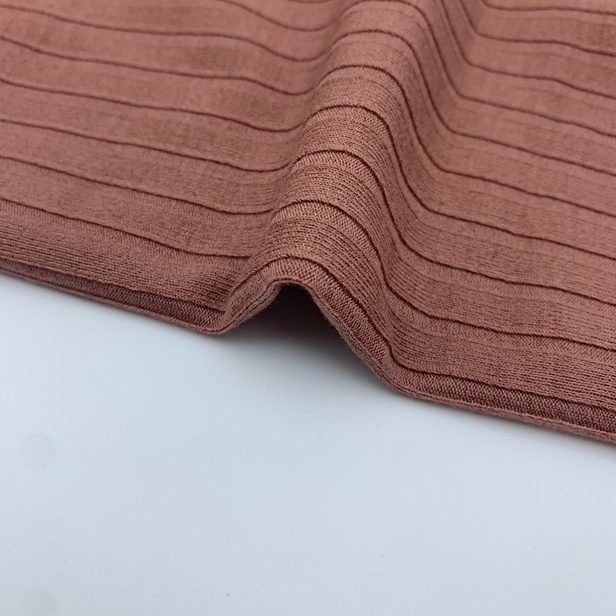 Wholesale custom color ribbed 95 polyester 5 spandex 270gsm LUREX knitted 9*4 rib fabric for tops sweater