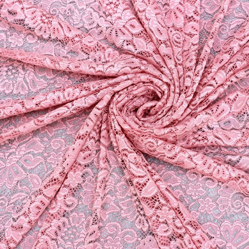Zeal Elastic African Elastic Textronic Lace Fabrics For Wedding Tablecloths Curtain Light Blue Fabric