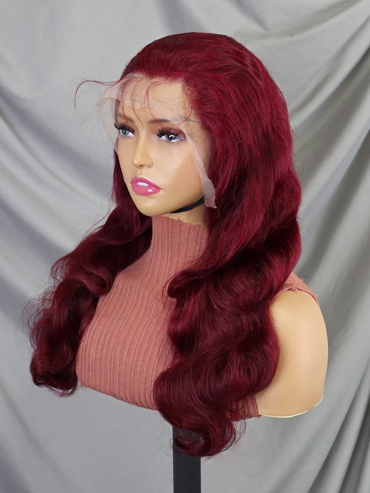 Highlight Body Wave Wig Full 13x4 Transparent Lace Frontal Wigs Ombre Color 4/30 Lace Front Wig For Black Women Human Hair