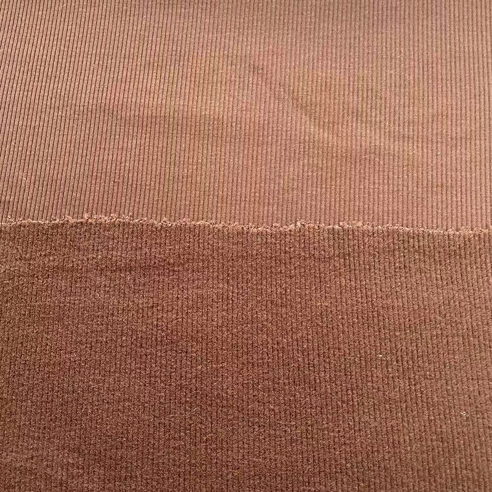 298GSM Customized Knitting Rib Fabric Anti-UV Acrylic Rayon Fabric for Garment