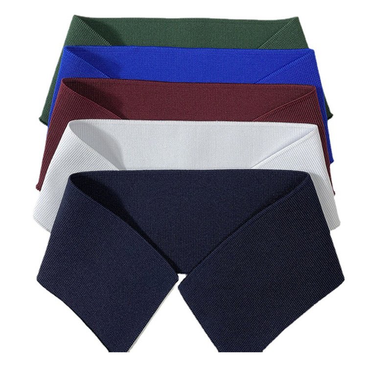 Polyester 1*1 Plain Collar For Polo Rib Collar T Shirt Striped Collar Rib