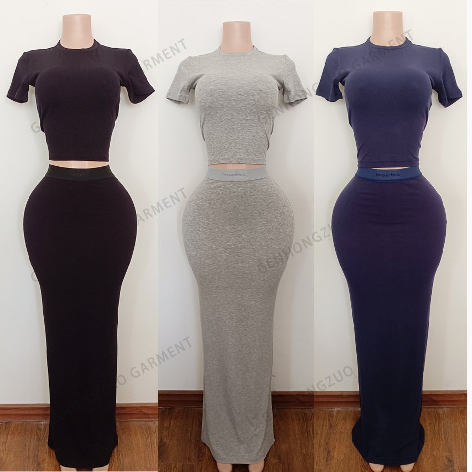 Women's Clothing 2024 Casual Soft Square Neck Club Maxi Dresses Women 2 Piece Long Sleeve And Flare Dress Loungerwear Sets