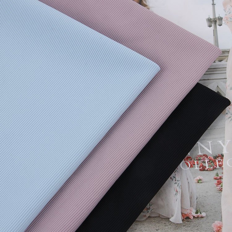 Nylon ammonia high elasticity French ribbed fabric sports bra ribbed fabric 310g double-sided yoga clothing fabric