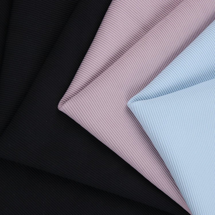 Nylon ammonia high elasticity French ribbed fabric sports bra ribbed fabric 310g double-sided yoga clothing fabric