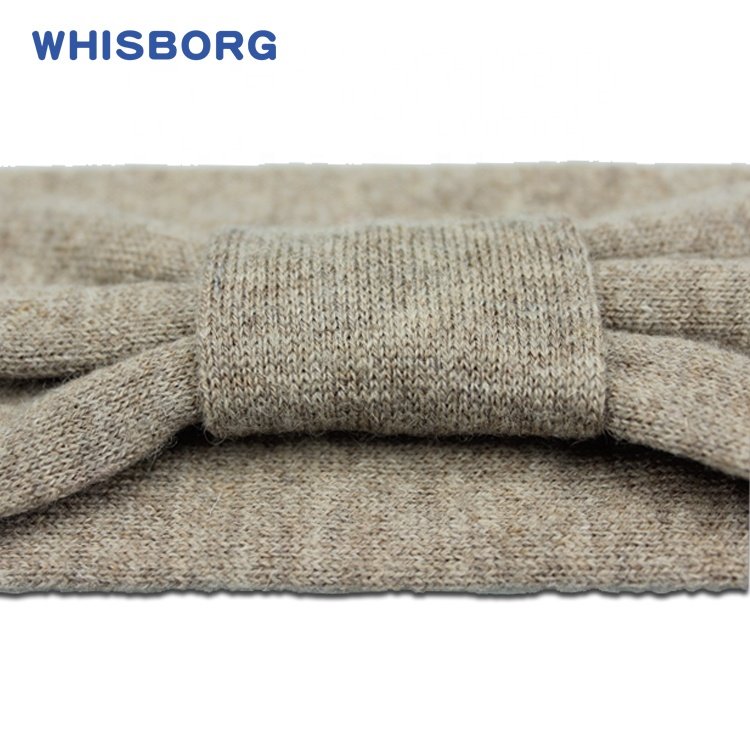 New Luxury High Quality Woolen Stylish Soft Designer Women Headband with Breathable Knitted Bow Ribbed Brand Girl Head Band