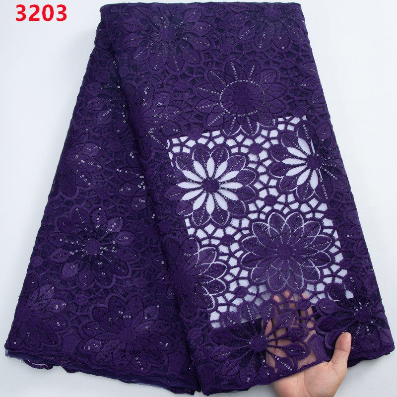 3203 Wholesale French Net Milk Silk Lace with Shine Sequins High Quality African Embroidery Tulle Lace Fabric for Women Dresses