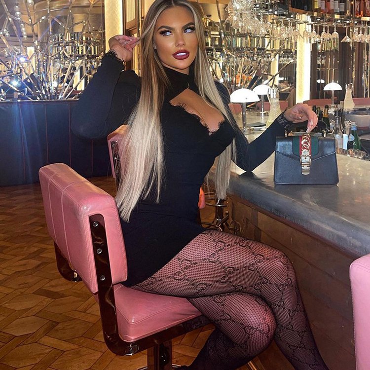 Spring And Summer Women Dresses New Style Nightclub Lace Long Sleeved Casual Hollow Dresses