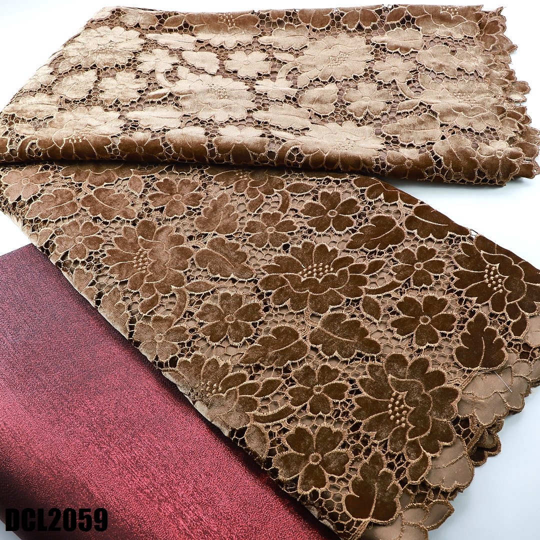 2024 skin friendly soft cord guipure lace velvet embroidery african lace fabric for wedding bridal dress Ghana lace