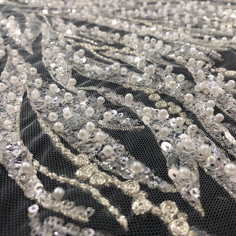 Wedding Dress Embroidery Tulle Bridal Wholesale Beaded Luxury Lace Fabric