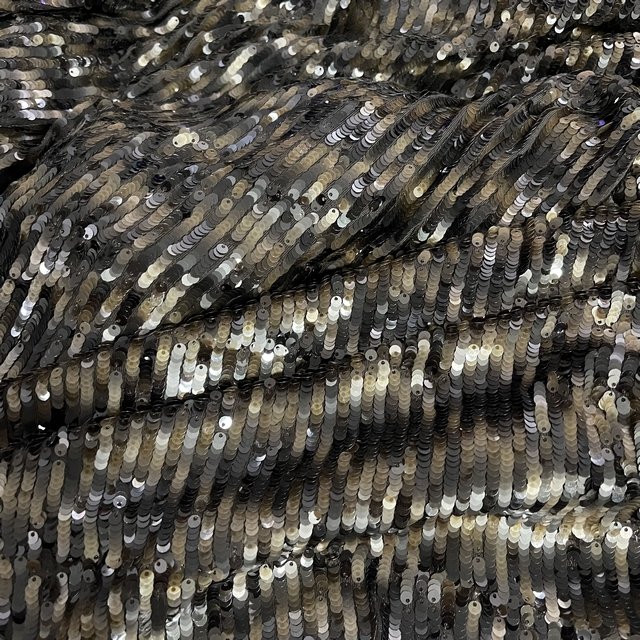 Shaoxing textile factory price vintage styles amber color sequin embroidery fabric with sequins