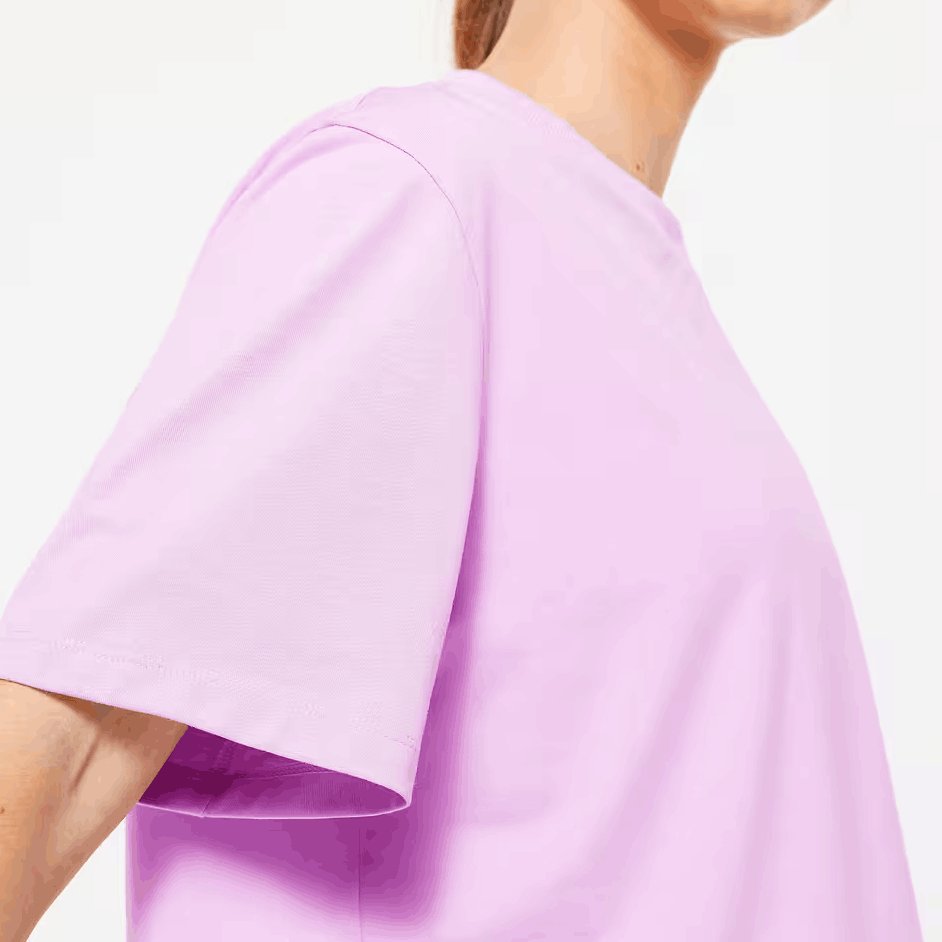 OEM design women short t shirts crew neck solid loose short sleeve breathable purple lady casual tops plus size summer t shirts