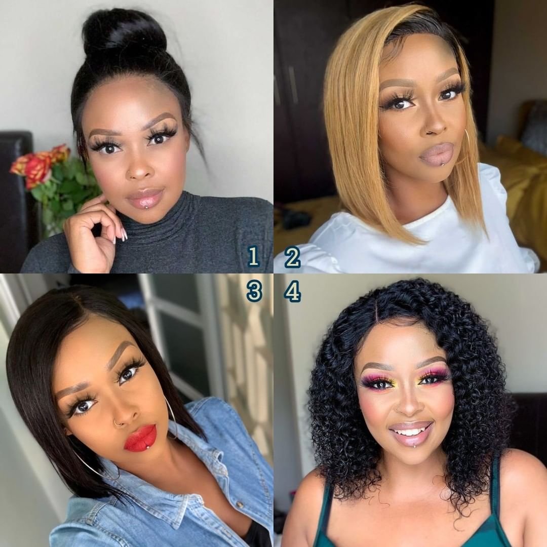 LINDAL Fashion Bob Lace Front Wig Human Hair,Human Hd Lace Indian Virgin Human Hair Wig,Straight Unprocessed Raw Virgin Hair Wig