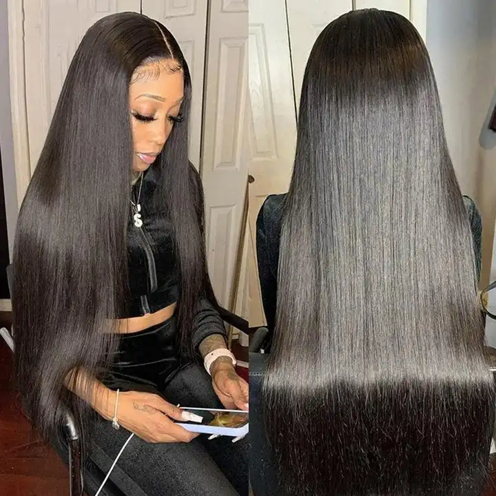 Raw Indian Hair Wigs Human Hair Glueless Full HD Lace Front Vietnamese Cuticle Aligned Hair HD Lace Frontal Wigs For Black Women