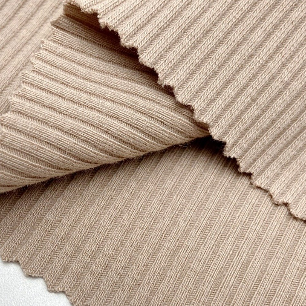 95% rayon 5% spandex raw material 290GSM2*2 viscose rib fabric winter cardigan underwear fabric