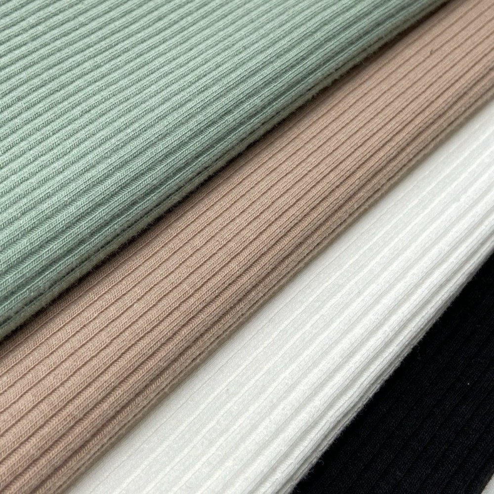 95% rayon 5% spandex raw material 290GSM2*2 viscose rib fabric winter cardigan underwear fabric
