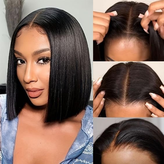 4x6 Transparent HD Lace Wig For American Black Women Bone Straight 4x4 5x5 HD Lace Frontal Wigs Raw Human Hair Lace Front Wigs