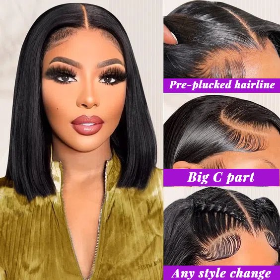 4x6 Transparent HD Lace Wig For American Black Women Bone Straight 4x4 5x5 HD Lace Frontal Wigs Raw Human Hair Lace Front Wigs