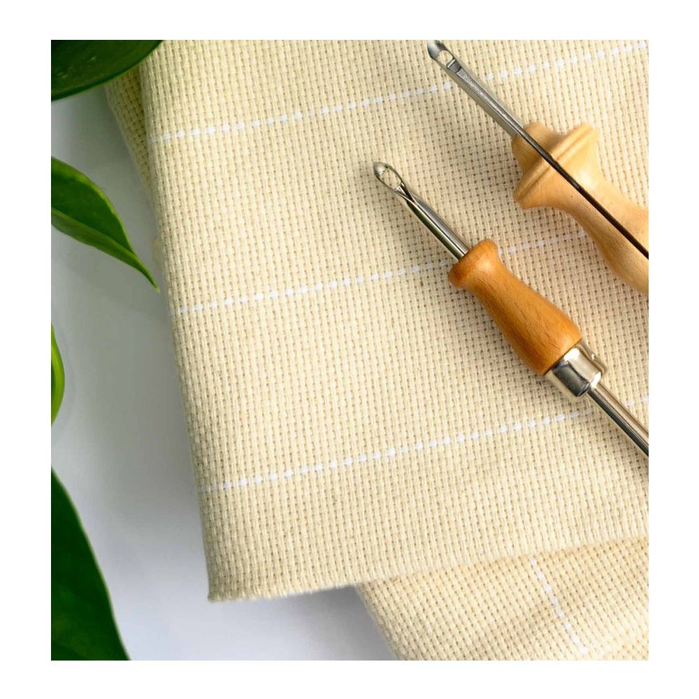 Rug Hooking Embroidery Fabrics 100% Cotton Monks Cloth Punch Needle Handcraft Reusable& Sustainable High Quality Multipurpose