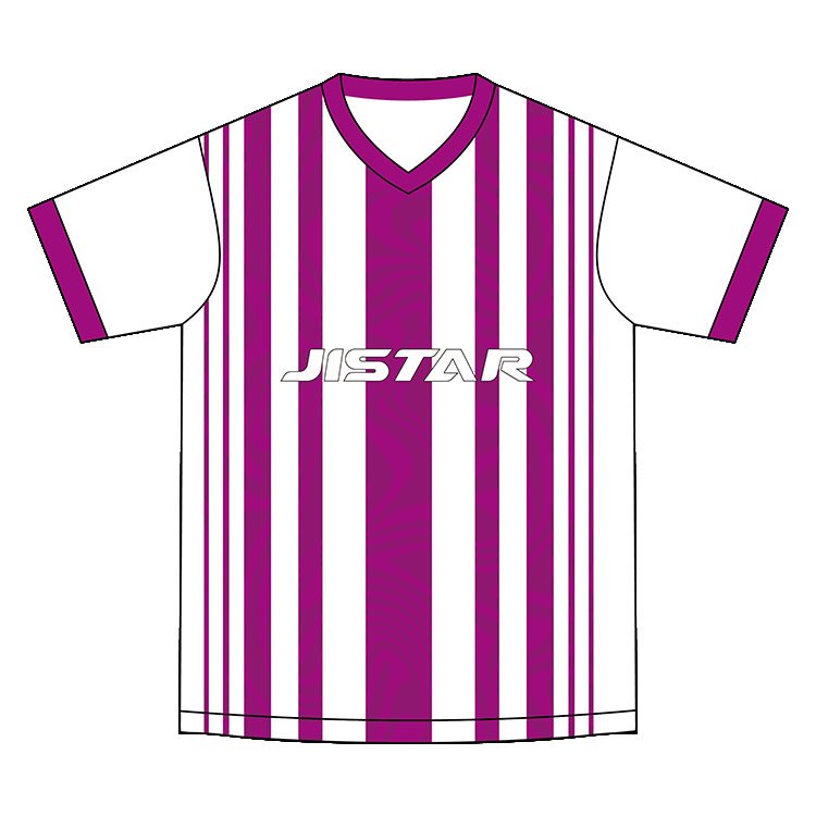 Breathable V-neck Short Sleeve Oversize Football Tops 160grams Casual Pink stripe Printing Plus Size Women's Custom t shirt