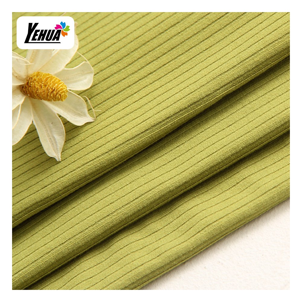 220 gsm Different styles rib knit fabric polyester women fabric