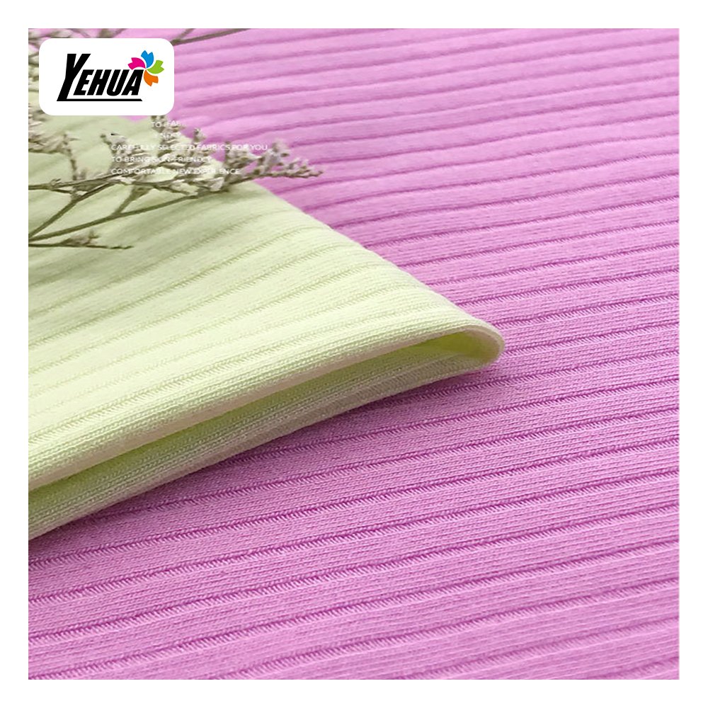 220 gsm Different styles rib knit fabric polyester women fabric