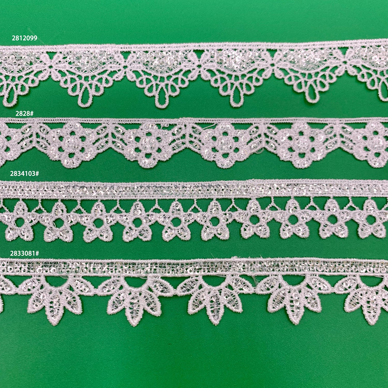 New Design Multicolor Rose Gold Sequin Lace Shiny Dentelle White Sewing Lace Fabric Trim Bridal Wedding Dresses