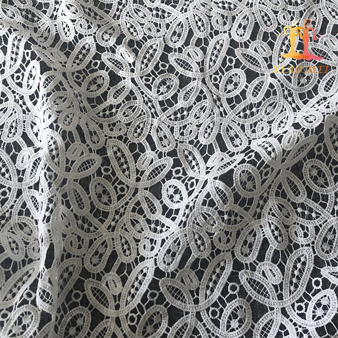 High quality chemical polyester wedding embroidery lace fashion dress fabric XM-WL0125