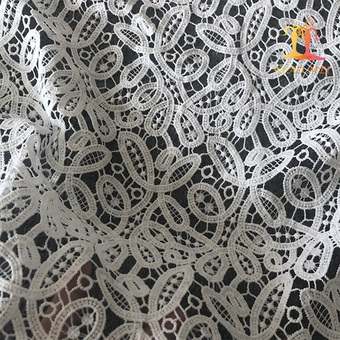 High quality chemical polyester wedding embroidery lace fashion dress fabric XM-WL0125