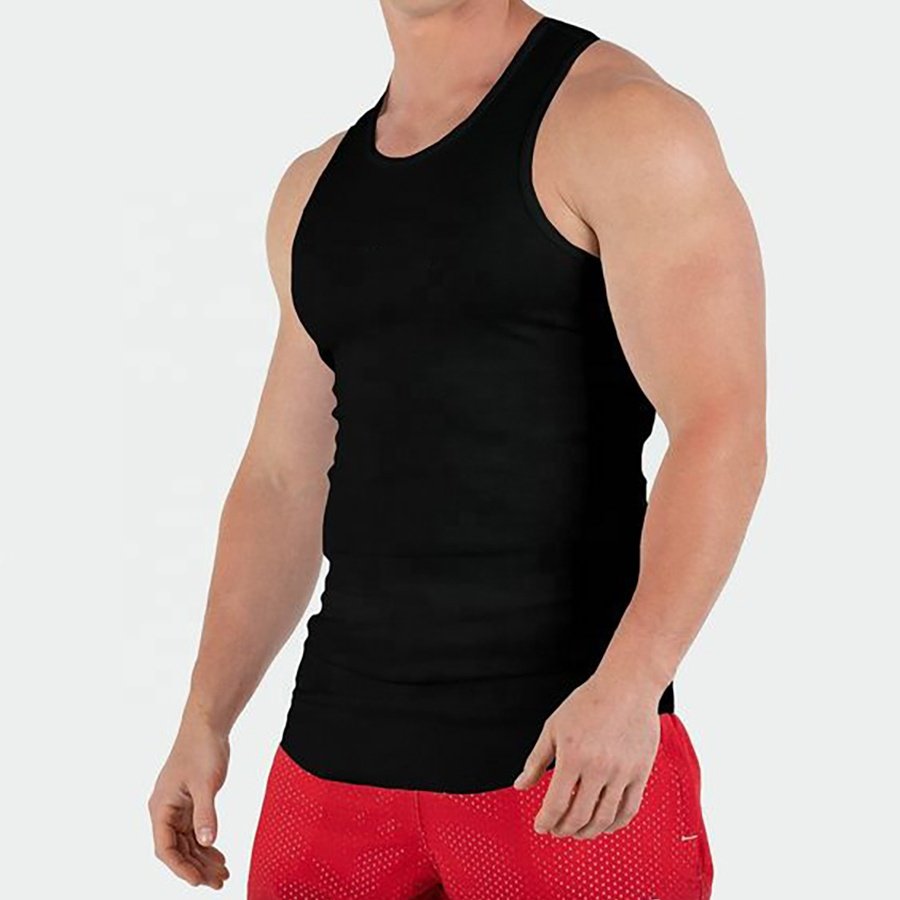 OEM Custom Own Logo Summer Gym Clothing High Quality Fitting Shirt Acid Wash Sleeveless Sport Gym Mens Stringer Tank Tops