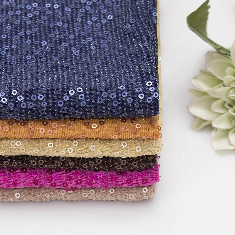 3d Glitter Sequin Embroidery Fabric