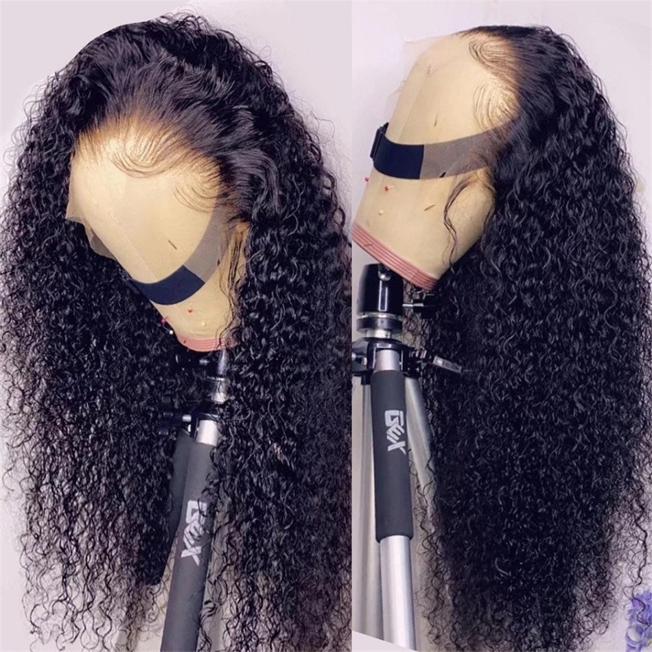 13X6/13X4 Full Frontal Lace Wigs 100% Raw Brazilian Hair Afro Kinky Curly Wig For Black Women Vendor