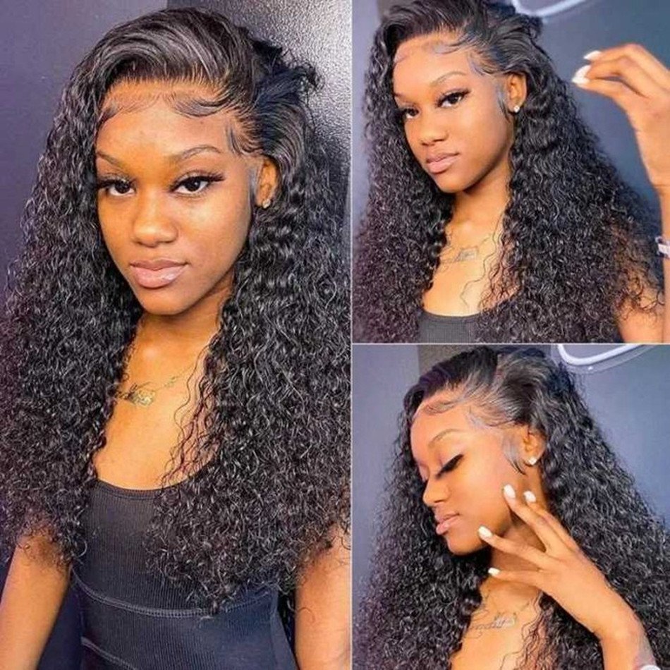 13X6/13X4 Full Frontal Lace Wigs 100% Raw Brazilian Hair Afro Kinky Curly Wig For Black Women Vendor
